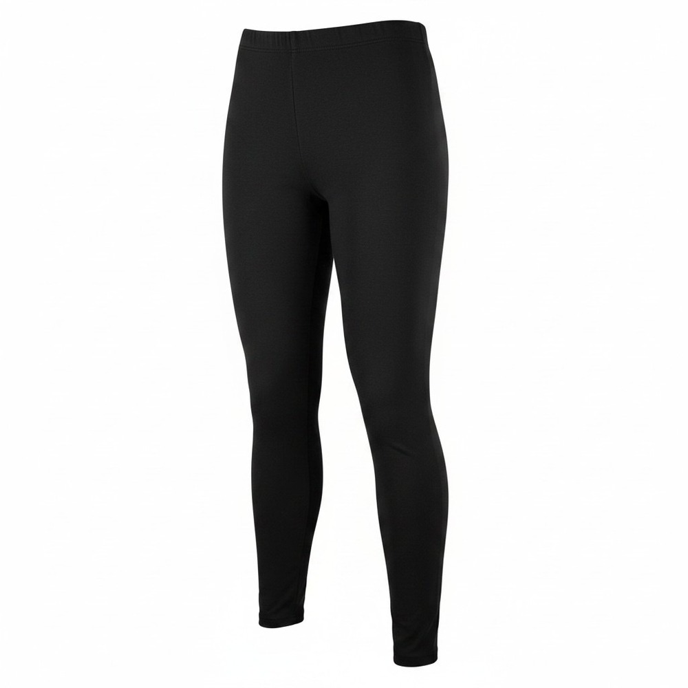 Women's Black Cotton Blend Stretch Leggings Plus Size 22W Casual Basic Slim Fit